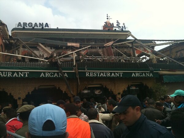 video =Marrakech/Maroc ; Attentat à la bombe à la place Jamaa El Fana