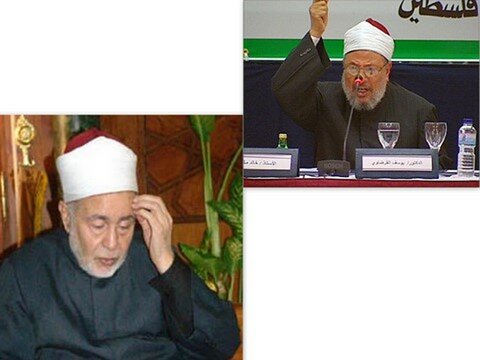 القرضاوي يتحرق على ضياع بيت المقدس والطنطاوي يتملى بالنظر إلى وجوه الفتيات