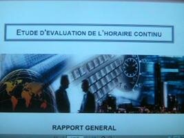 ETUDE D&rsquo;EVALUATION DE l &lsquo; HORAIRE CONTINU : RAPPORT GENERAL juin 2007 – 10-