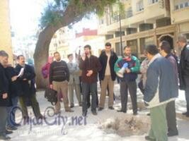وقفة احتجاجية للجامعة الوطنية لموظفي التعليم بوجدة