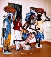 La grande artiste africaine du Congo/Brazzaville, Rhode Bath-Schéba Makoumbou expose à Oujda