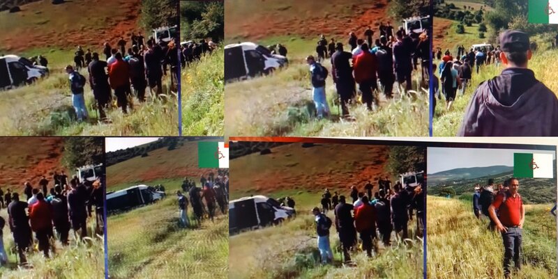 VIDEO عشرات الجنود متقاعدي ومعطوبي الجيش الجزائري يتجهون نحو الحدود التونسية طلبا للجوء