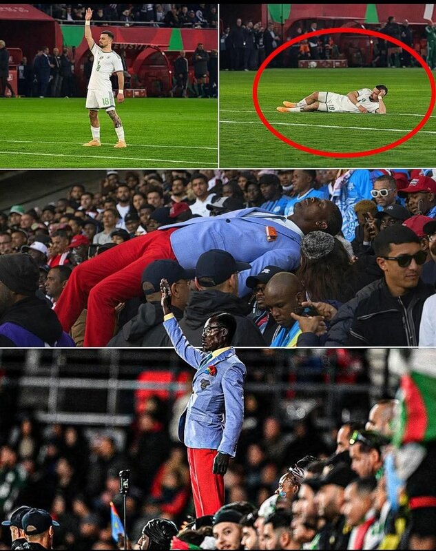 عندما يجتمع الجهل والغرور وانعدام الأخلاق الرياضية…لاعب المنتخب الجزائري يقدم صورة بشعة عن فريقه وعن بلده وعن مواطنيه