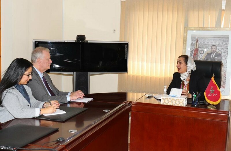 Wafaa Chakir, Directrice de l’Académie régionale de la région Souss-Massa, Reçoit Eric Janowsk Directeur de de l’USAID