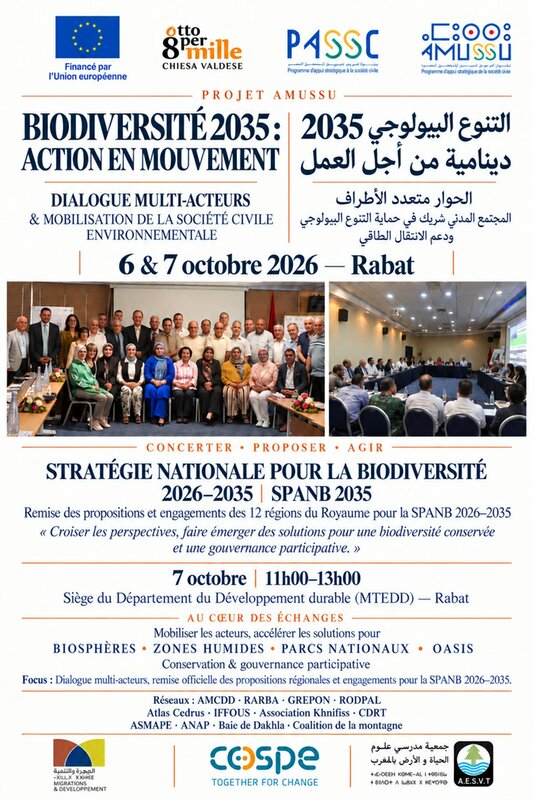 PROJET AMUSSU : La société civile environnementale rencontre l&rsquo;Etat pour enrichir la Stratégie Nationale pour la Biodiversité 2026-2035