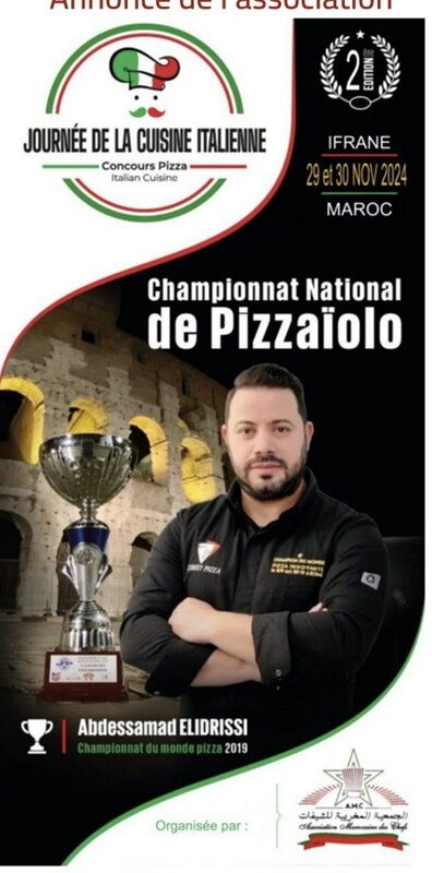 La ville d’Ifrane accueille le championnat national Du Pizzaïolo au titre de l’année 2024 29 et 30 novembre 2024