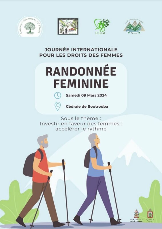 IFRANE : UNE RANDONNEE PEDESTRE FEMININE POUR CELEBRE LA JOURNEE INTERNATIONALE DES FEMMES
