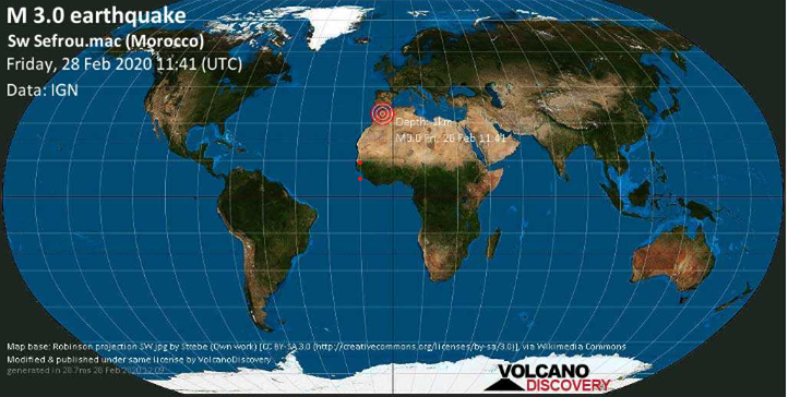 SECOUSSE TELLURIQUE RESSENTI DANS LA VILLE D’IFRANE
