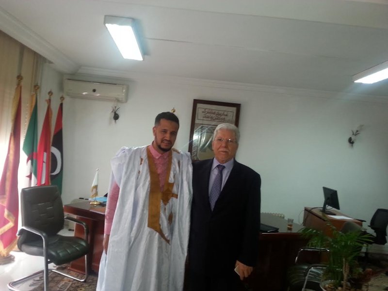 لقاء ثنائي بين رئيس الجمعية الموريتانية المغربية للدفاع عن الوحدة المغاربية ذ. شيخاني ولد الشيخ و الأمين العام لاتحاد المغرب العربي د. الطيب البكوش