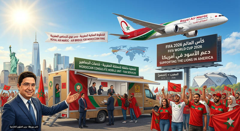 دبلوماسية المشجع المغربية: ترتيبات استثنائية وتعبئة شاملة وضخمة لضمان مواكبة معنوية، دبلوماسية، ولوجستية متكاملة للجماهير المغربية في مونديال 2026