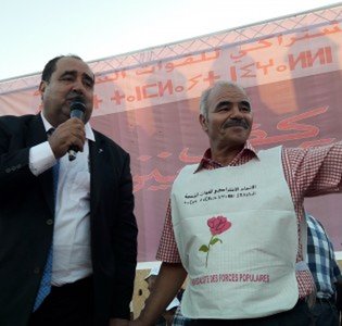 ادريس لشكر في تجمع جماهيري بوجدة لمناصرة لخضر حدوش وكيل لائحة الوردة VIDEO