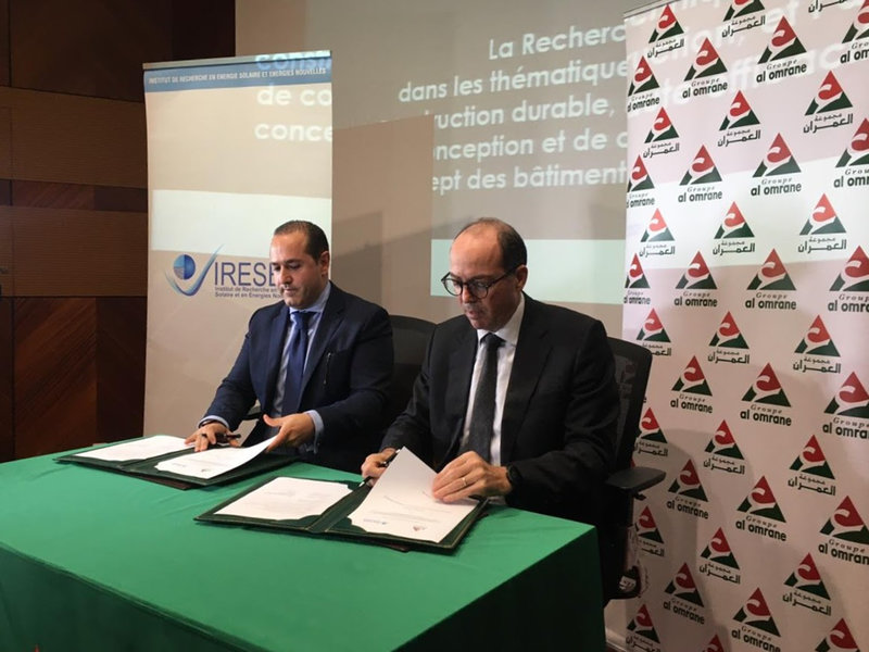 العمران ومعهد البحث في الطاقة الشمسية والطاقات الجديدة لتحفيز الابتكار والبحث في قطاع البناء والتهيئة الحضرية