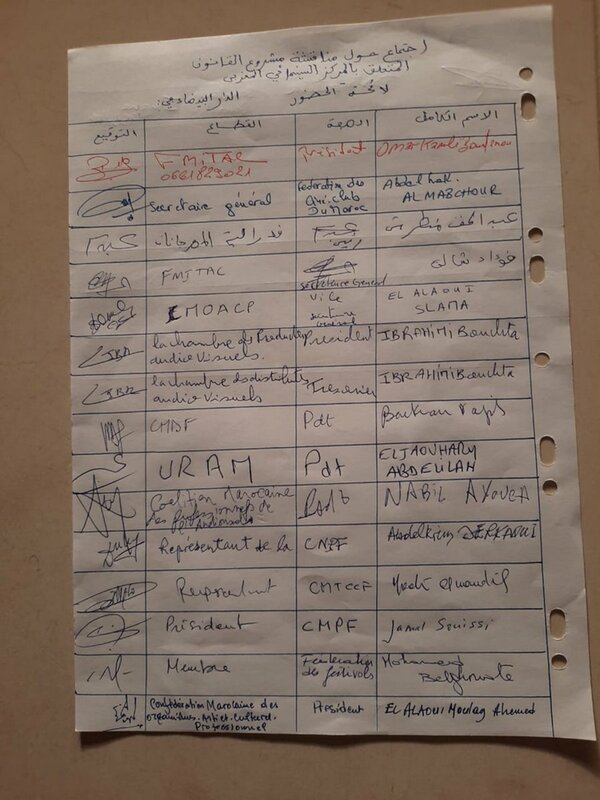 بلاغ صحافي لتنسيقية الغرف والهيآت العاملة في القطاع السمعي البصري والسينمائي.