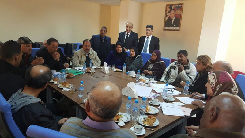 السيد ادريس بوجوالة يشرف على مشاورات مكتب الدراسات مع الحرفيين