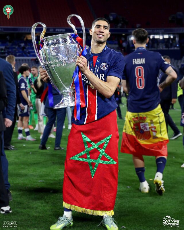 حكيمي أسد الأطلس وبطل أوربا