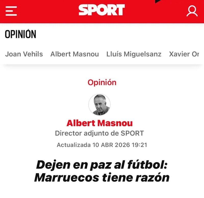 « ألبرت ماسنو » نائب مدير الرياضة بجريدة « أوبنيون  » الإسبانية: « أتركوا كرة القدم وشأنها: المغرب على حق »