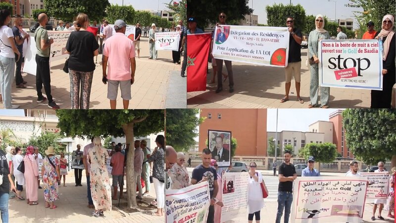 وقفة احتجاجية لمجموعة من سكان السعيدية أمام مقر ولاية الجهة الشرقية بوجدة ضد صخب مقهى