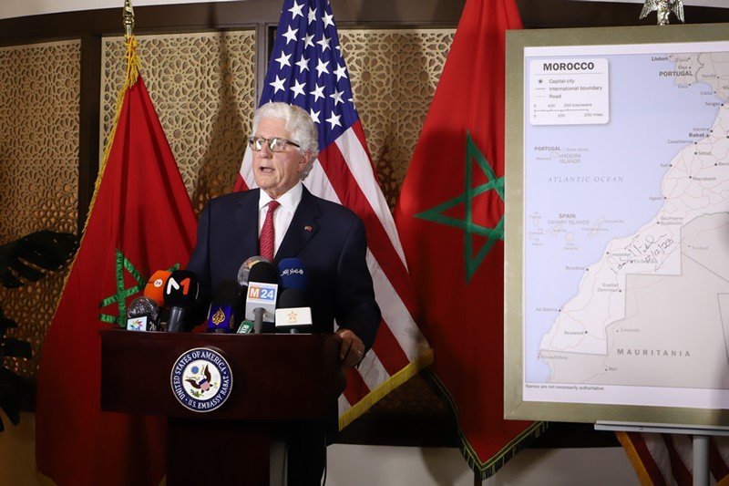 L’ambassadeur américain au Maroc présente la carte complète du Maroc officiellement adoptée par le gouvernement US