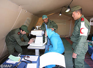 Déploiement d’un hôpital miliaire de campagne dans la province de Jerada