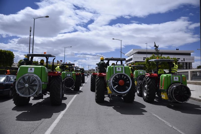 رئيس جهة الشرق السيد عبد النبي بعوي يعطي انطلاقة عملية تعقيم وتطهير مدن عمالة وأقاليم جهة الشرق