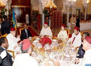 جلالة الملك يقيم بالدار البيضاء مأدبة إفطار على شرف الرئيس الرواندي