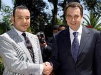 جلالة الملك محمد السادس يلتقي رئيس الحكومة الأسبانية ثاباطيرو في وجدة